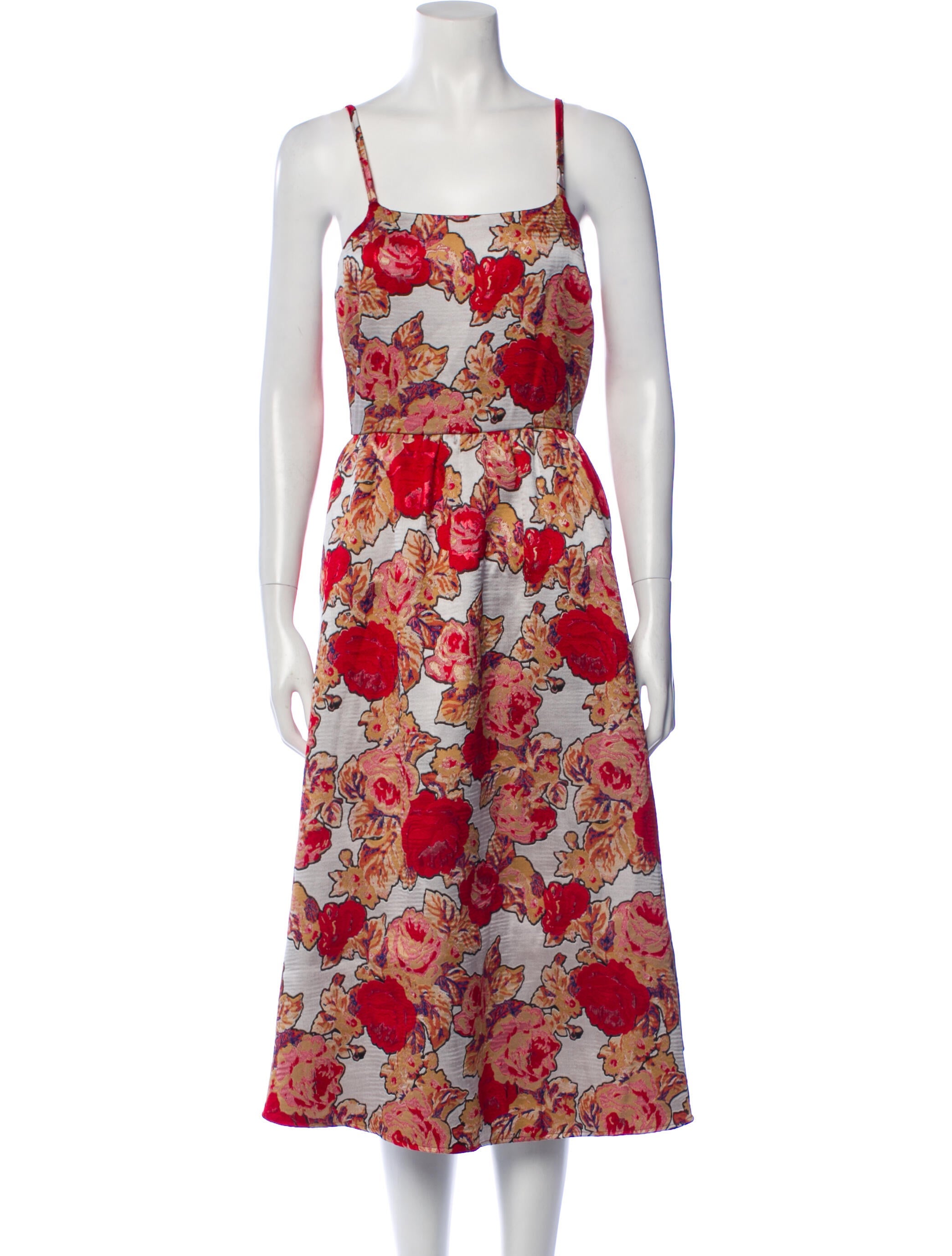 Rachel Antonoff Floral Print Midi Length Dress
