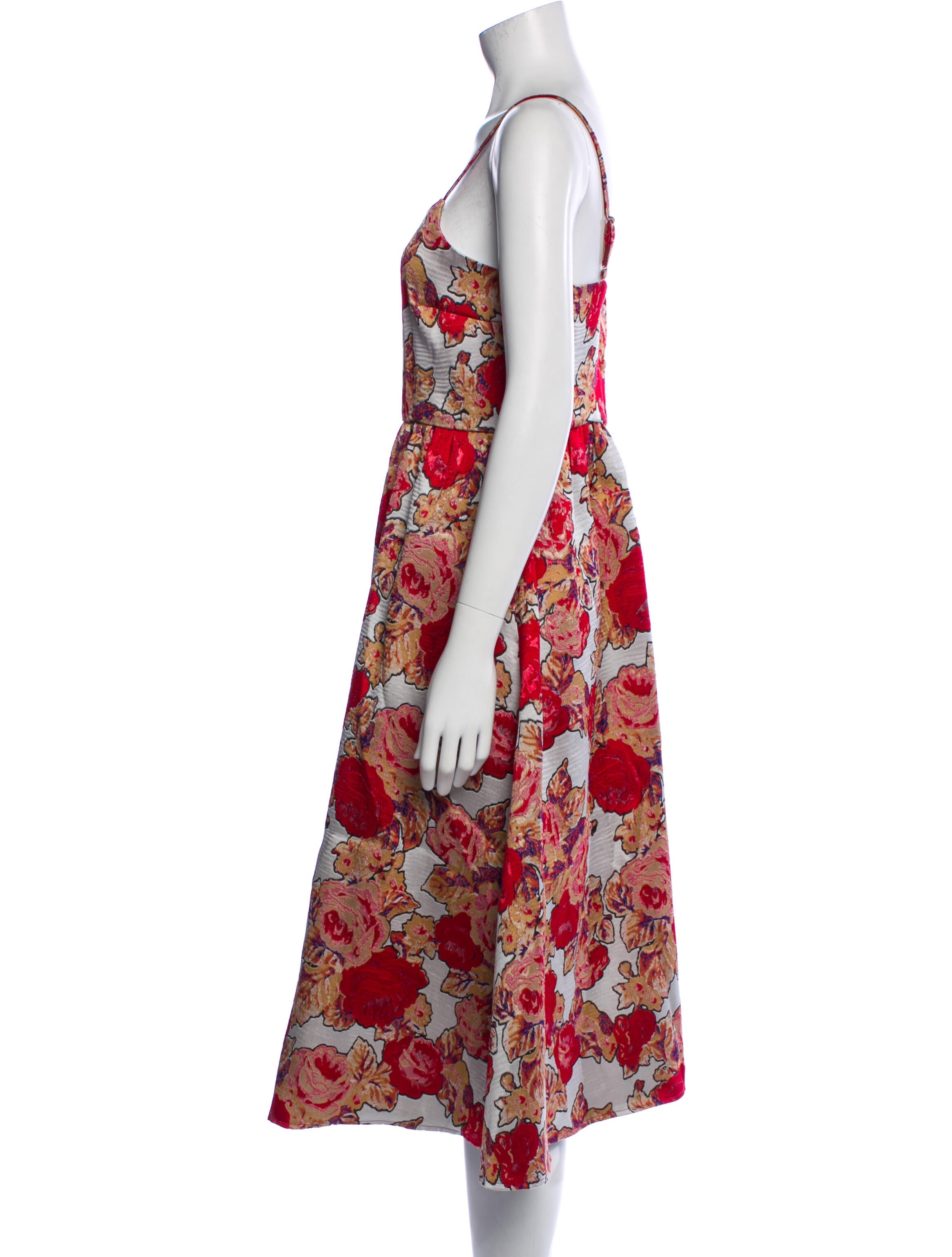 Rachel Antonoff Floral Print Midi Length Dress