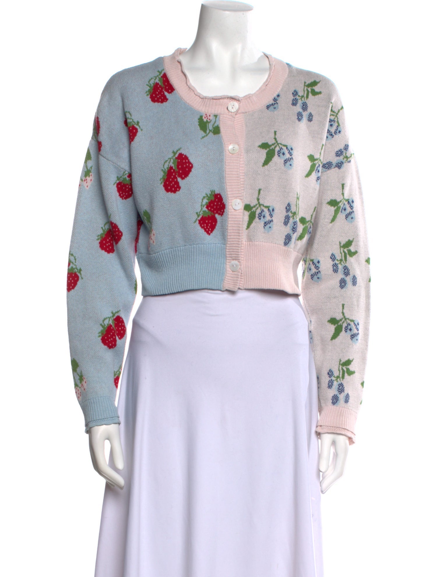 Rachel Antonoff Printed Scoop Neck Sweater