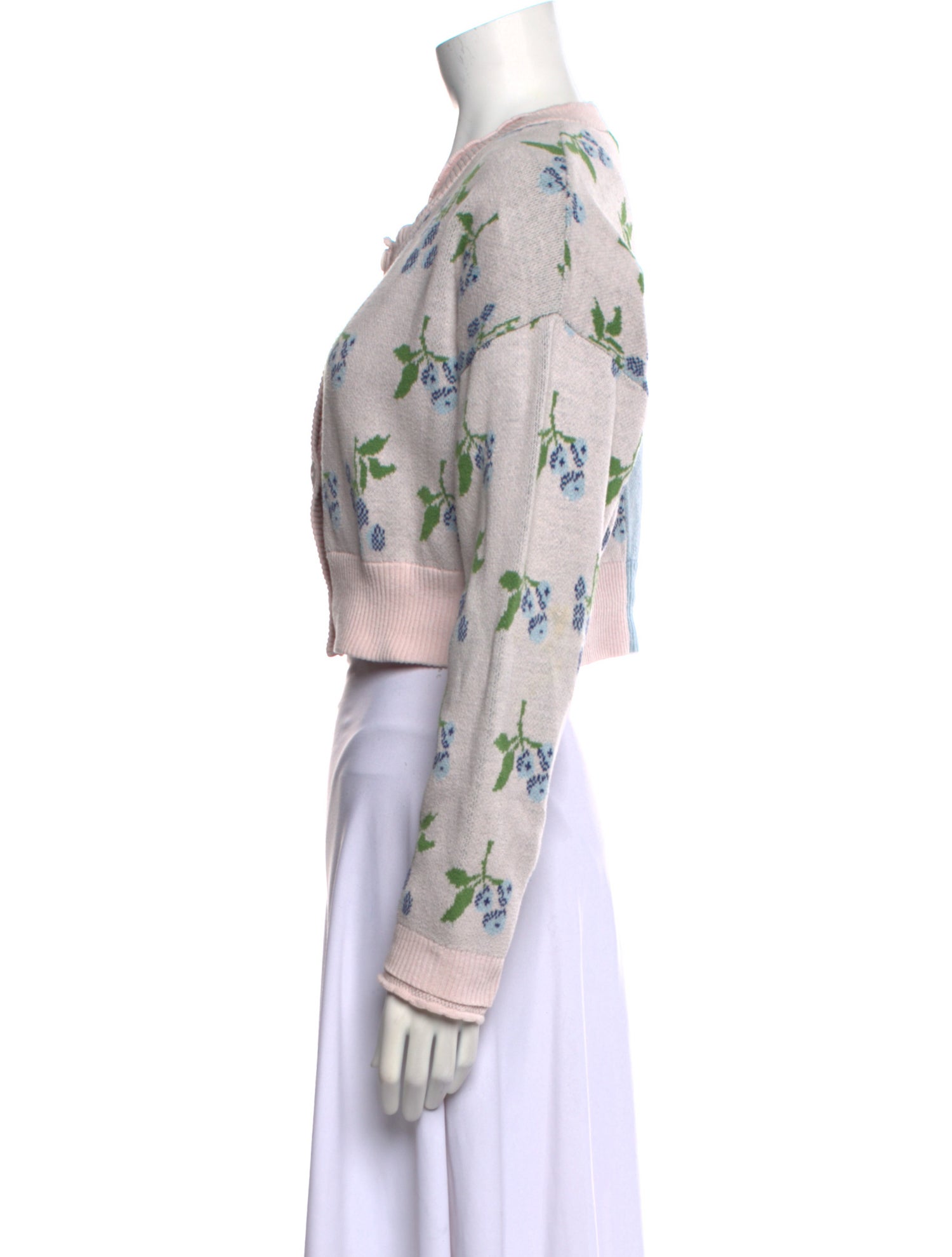 Rachel Antonoff Printed Scoop Neck Sweater