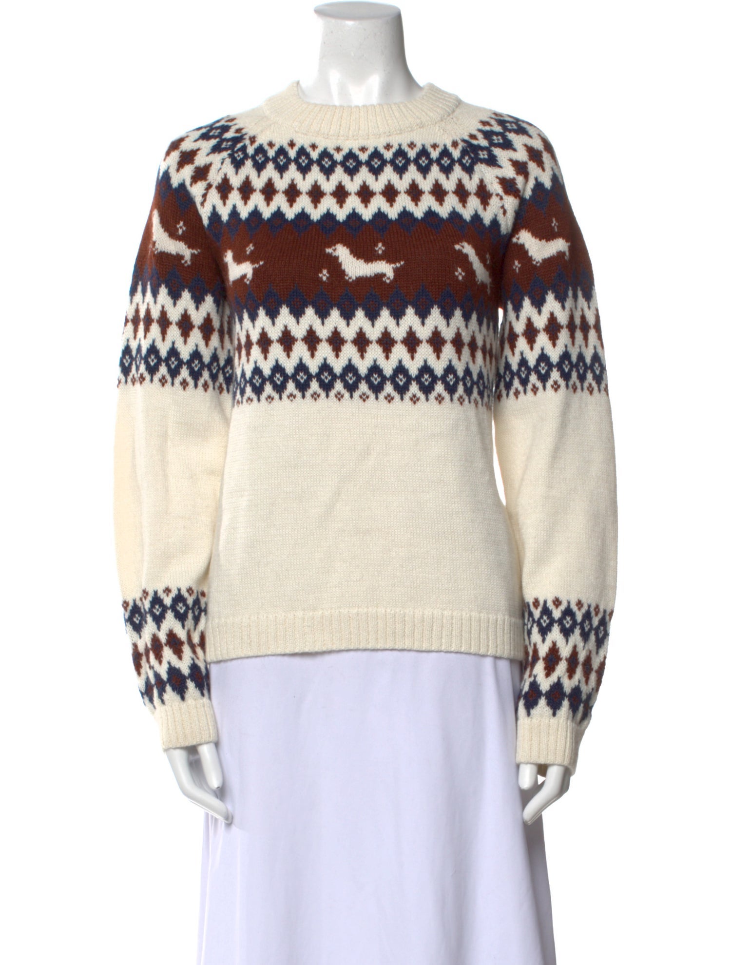 Rachel Antonoff Printed Mock Neck Sweater
