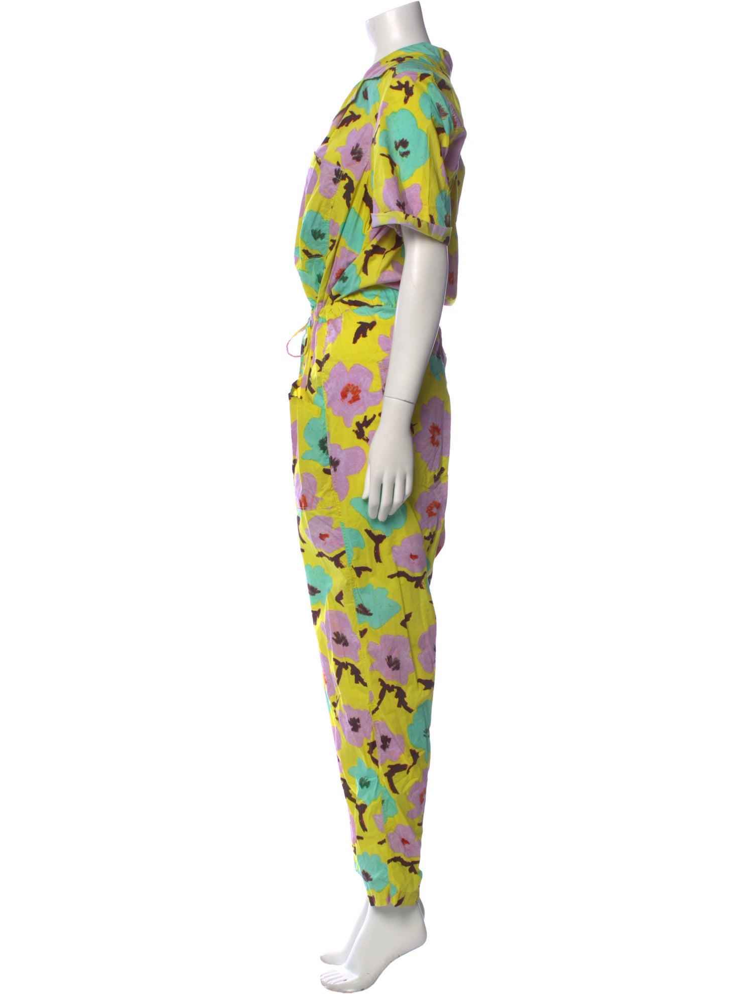 Rachel Antonoff Floral Print V-Neck Jumpsuit