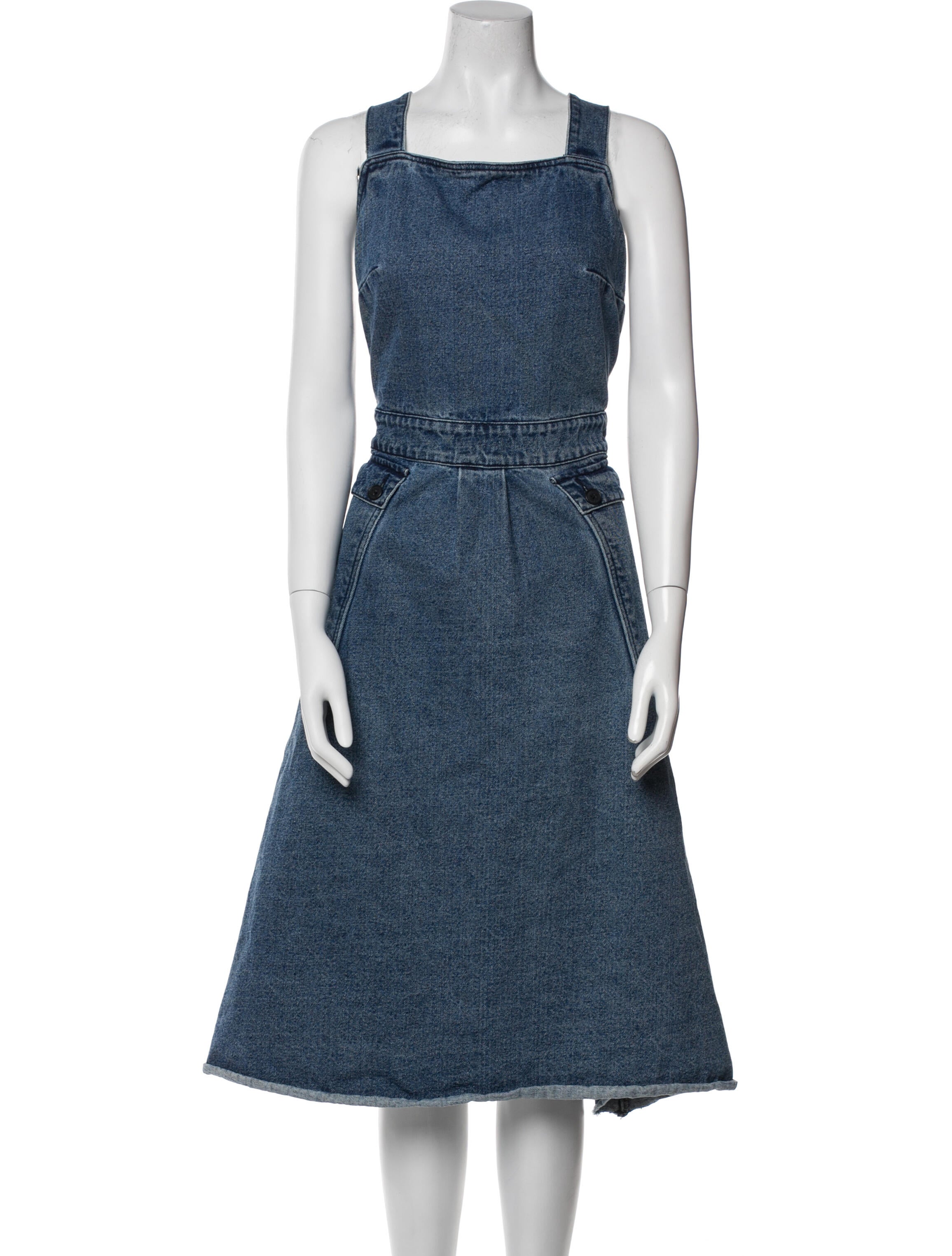 Rachel Antonoff Square Neckline Midi Length Dress