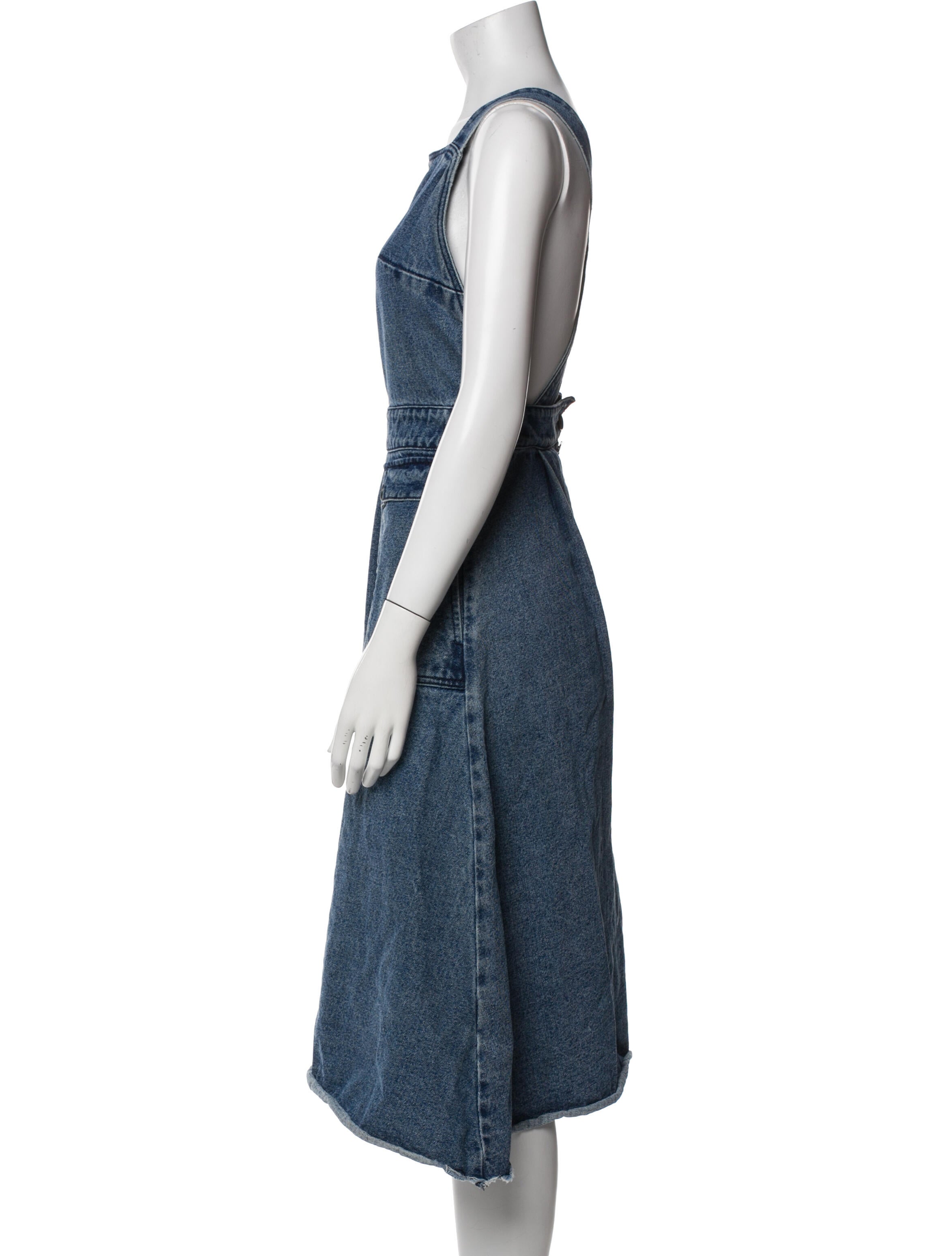 Rachel Antonoff Square Neckline Midi Length Dress