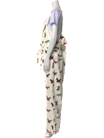 Rachel Antonoff Printed Square Neckline Jumpsuit