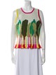 Rachel Antonoff Printed Scoop Neck Sweater