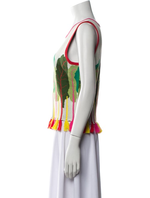 Rachel Antonoff Printed Scoop Neck Sweater