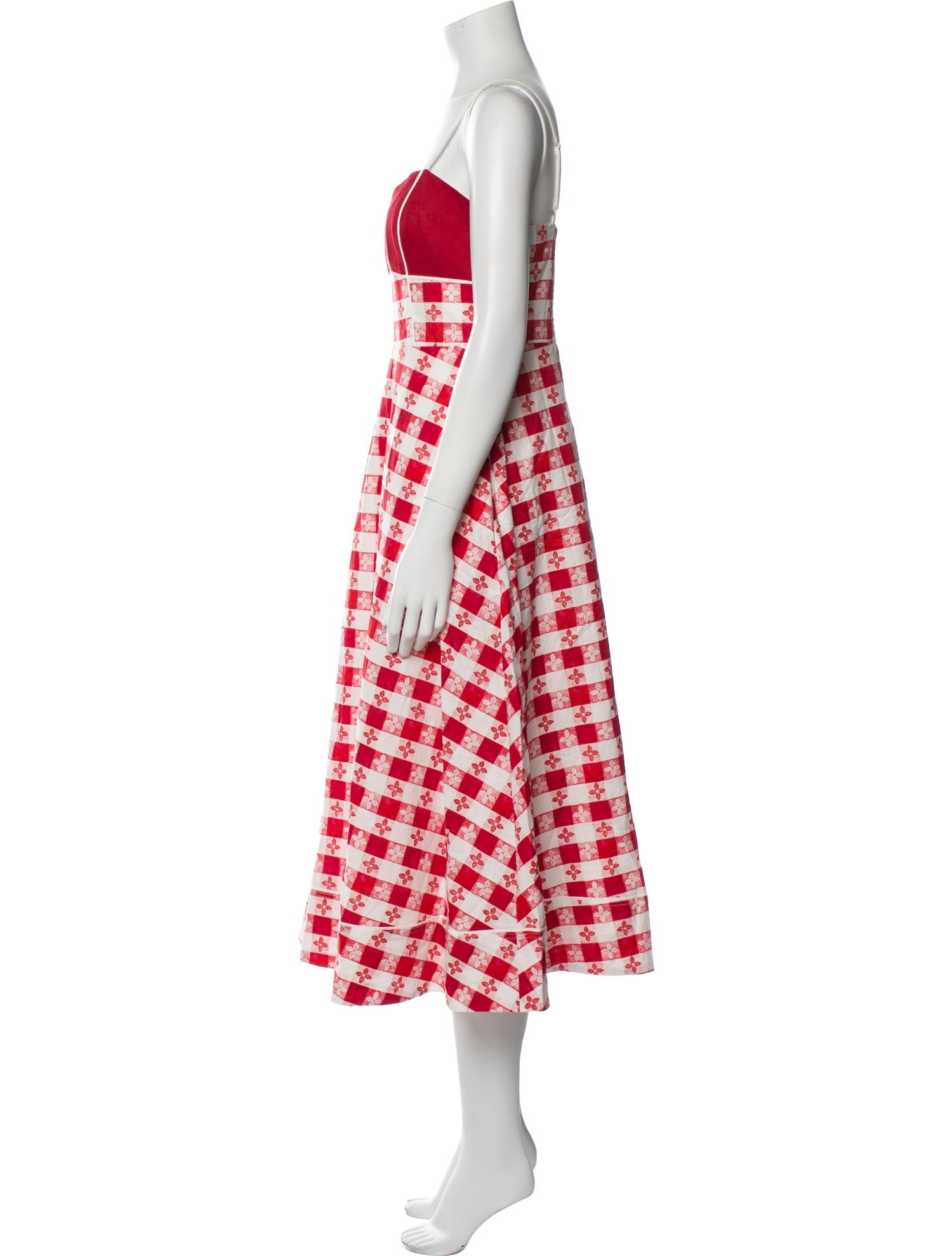 Rachel Antonoff Plaid Print Long Dress