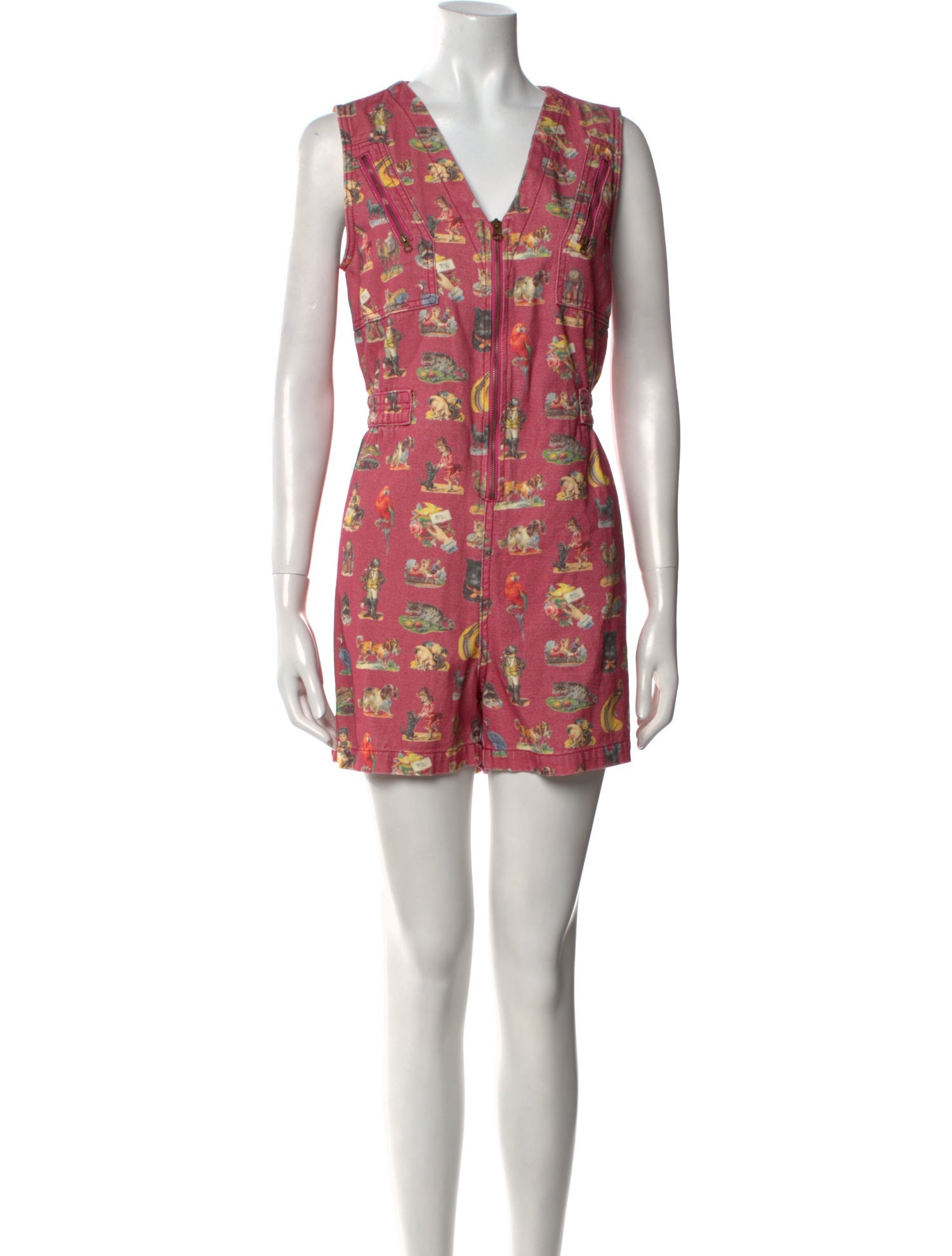 Rachel Antonoff Printed V-Neck Romper