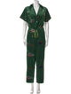 Rachel Antonoff Printed V-Neck Jumpsuit