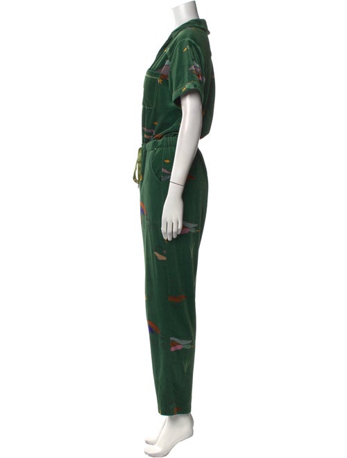 Rachel Antonoff Printed V-Neck Jumpsuit