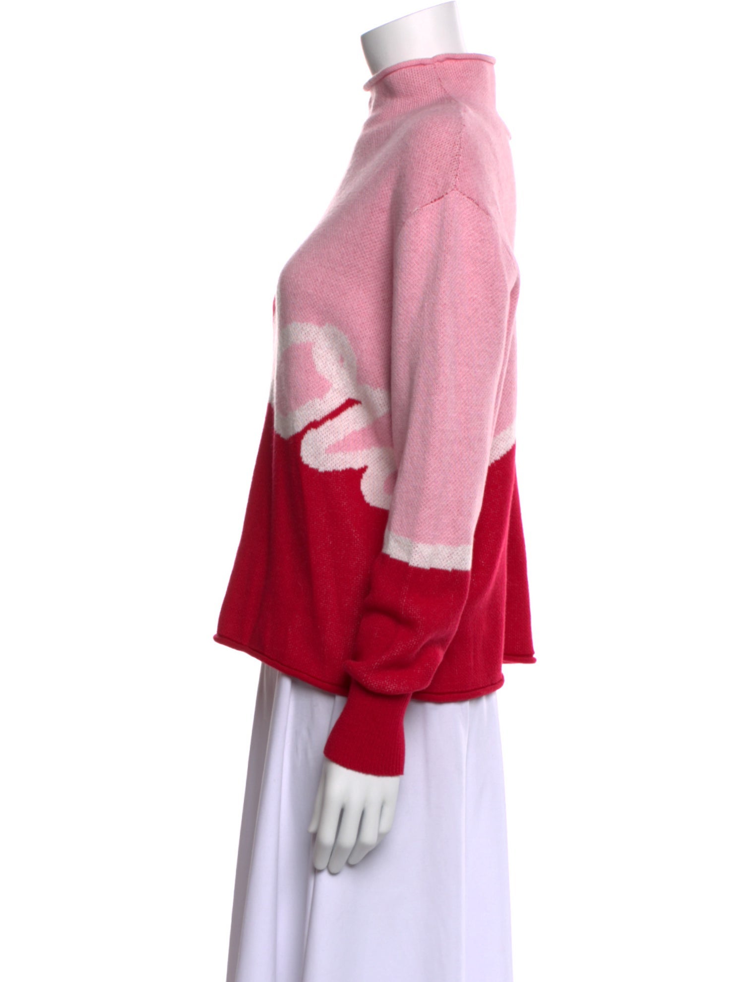 Rachel Antonoff Graphic Print Mock Neck Sweater