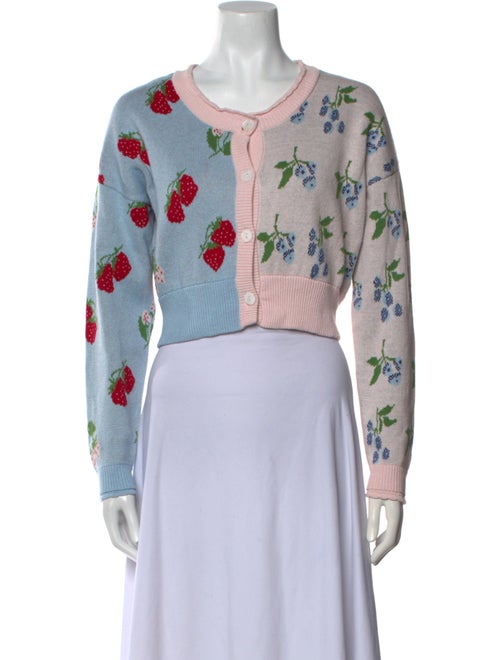 Rachel Antonoff Printed Scoop Neck Sweater