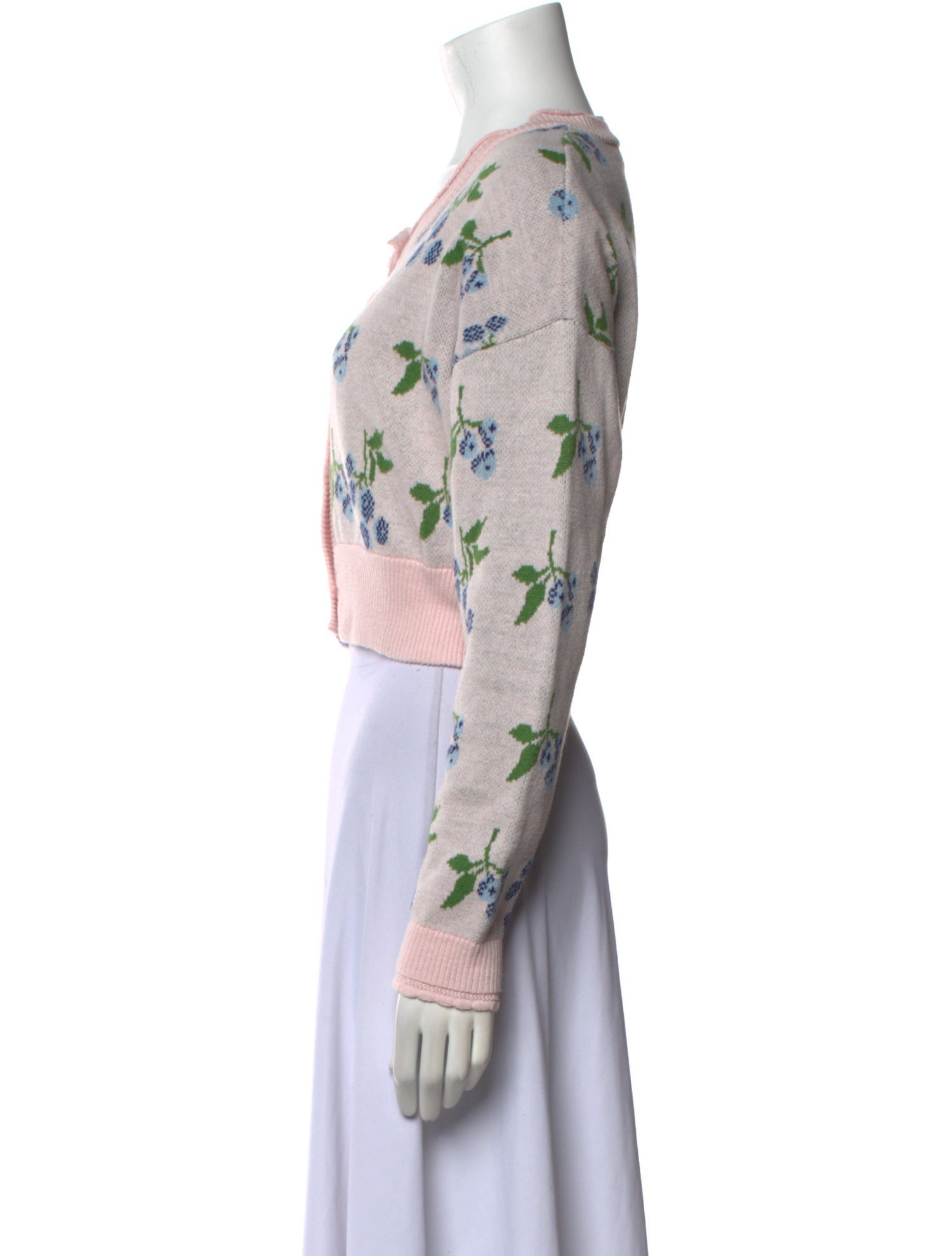 Rachel Antonoff Printed Scoop Neck Sweater