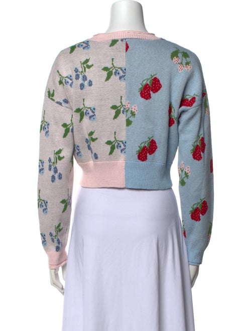 Rachel Antonoff Printed Scoop Neck Sweater