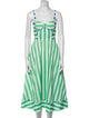 Rachel Antonoff Striped Midi Length Dress