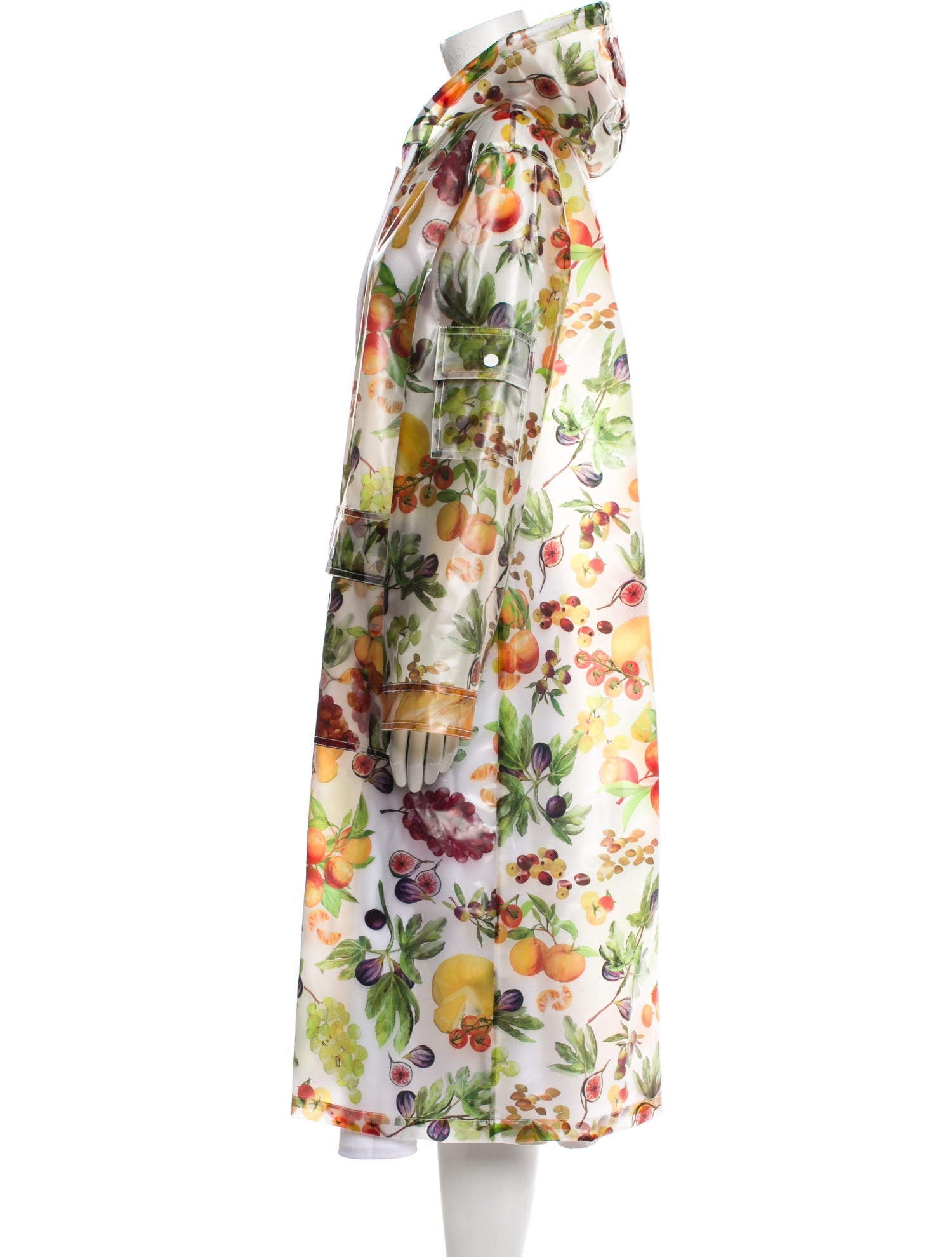 Rachel Antonoff Floral Print Fur Coat