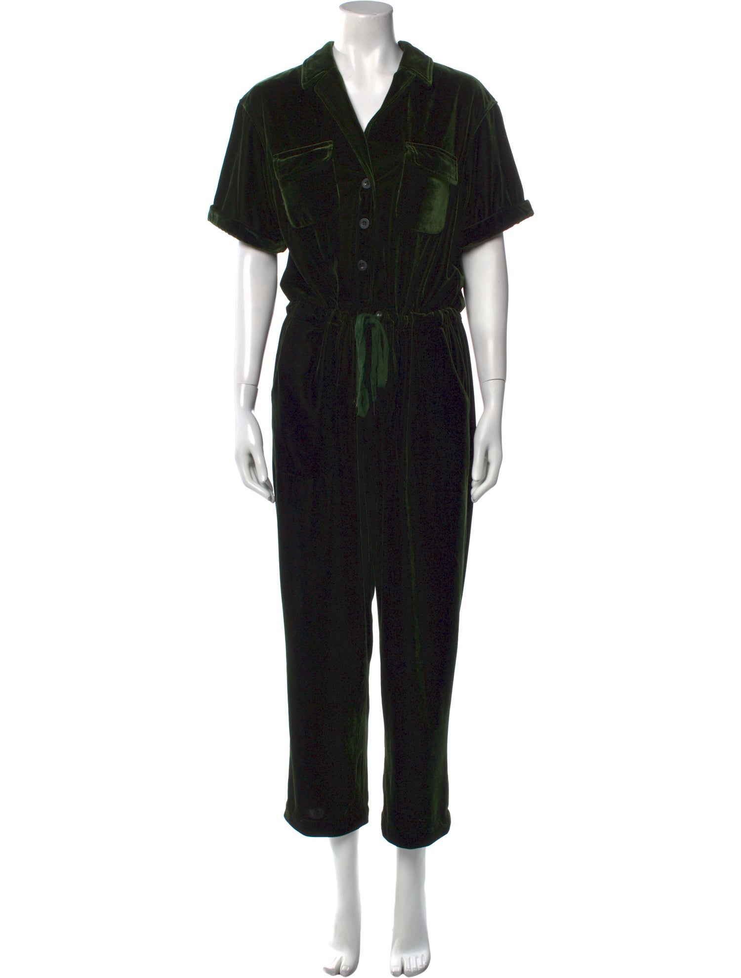 Rachel Antonoff Velour V-Neck Jumpsuit