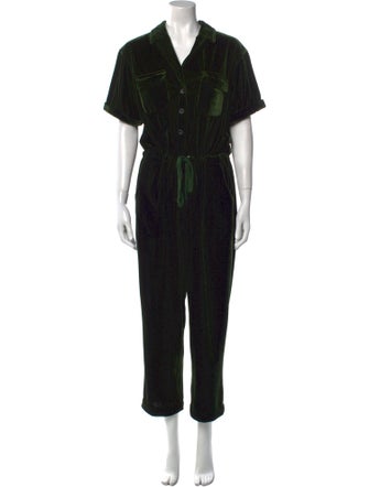 Rachel Antonoff Velour V-Neck Jumpsuit