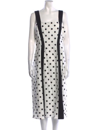 Rachel Antonoff Polka Dot Print Midi Length Dress
