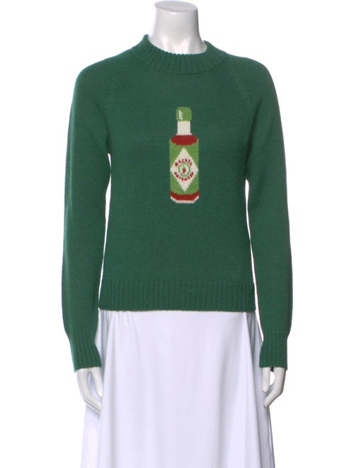 Rachel Antonoff Graphic Print Mock Neck Sweater