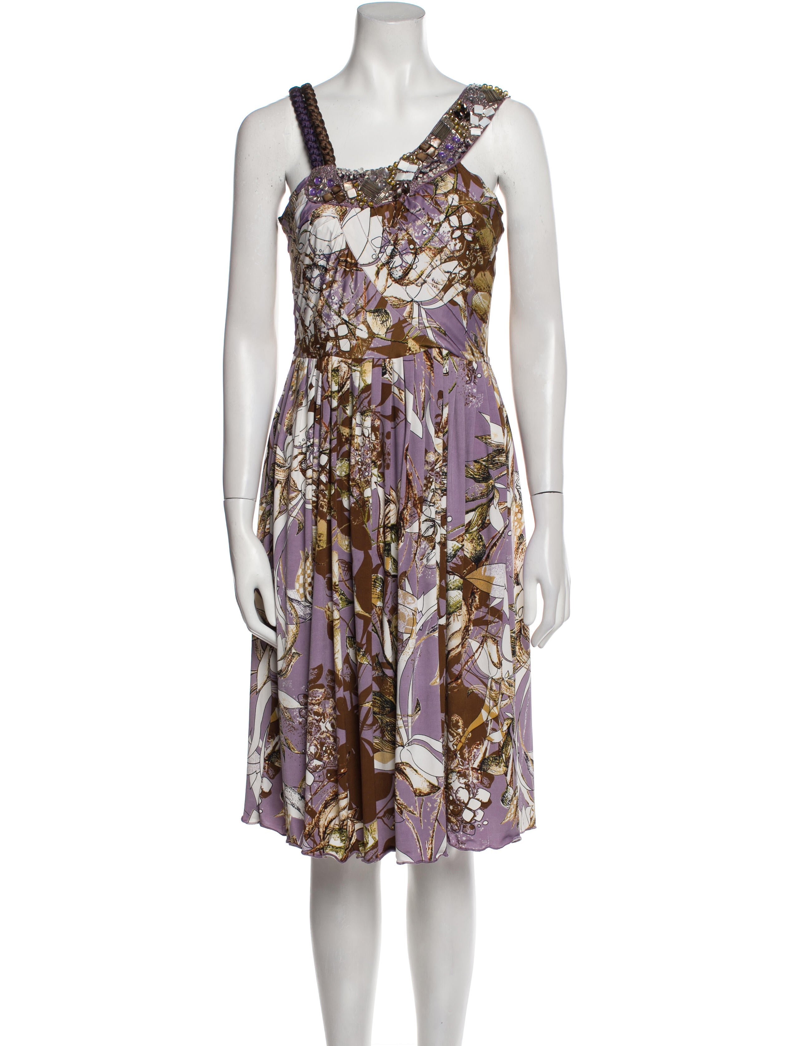 Ranna Gill Printed Knee-Length Dress