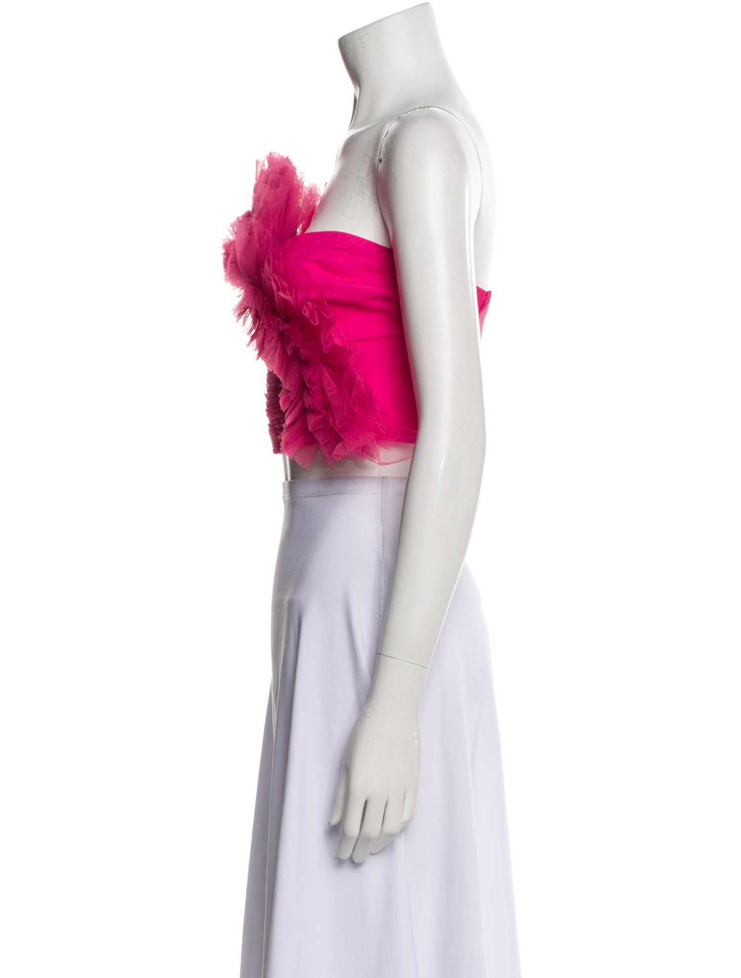Ranna Gill Nylon Strapless Crop Top w/ Tags