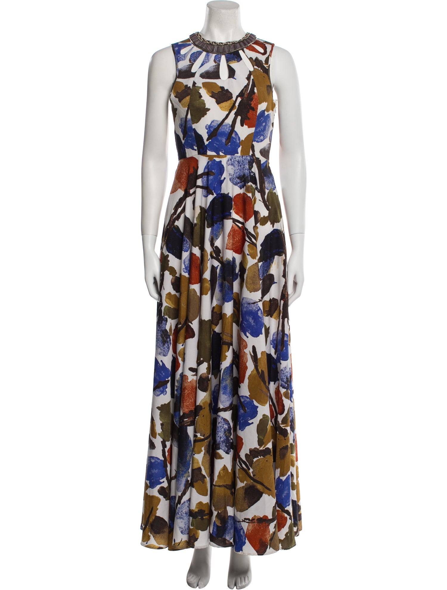 Ranna Gill Floral Print Long Dress