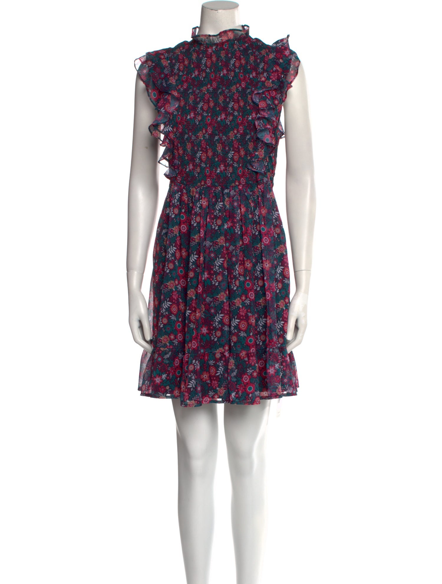 Ranna Gill Floral Print Mini Dress