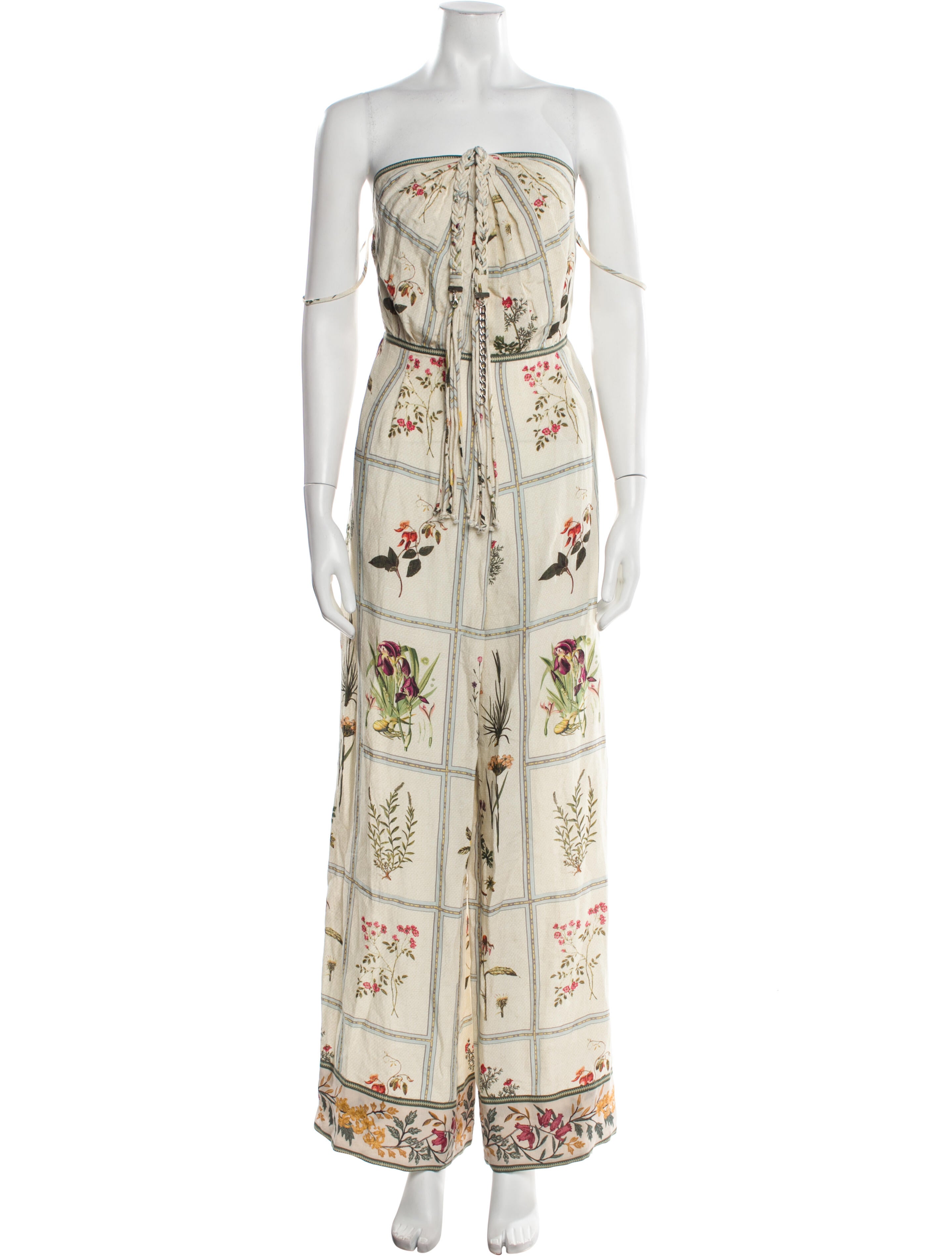 Ranna Gill Printed Strapless Jumpsuit