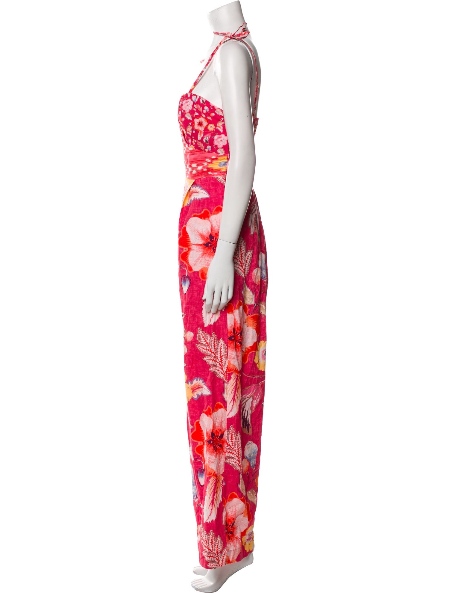 Ranna Gill Printed Square Neckline Jumpsuit w/ Tags