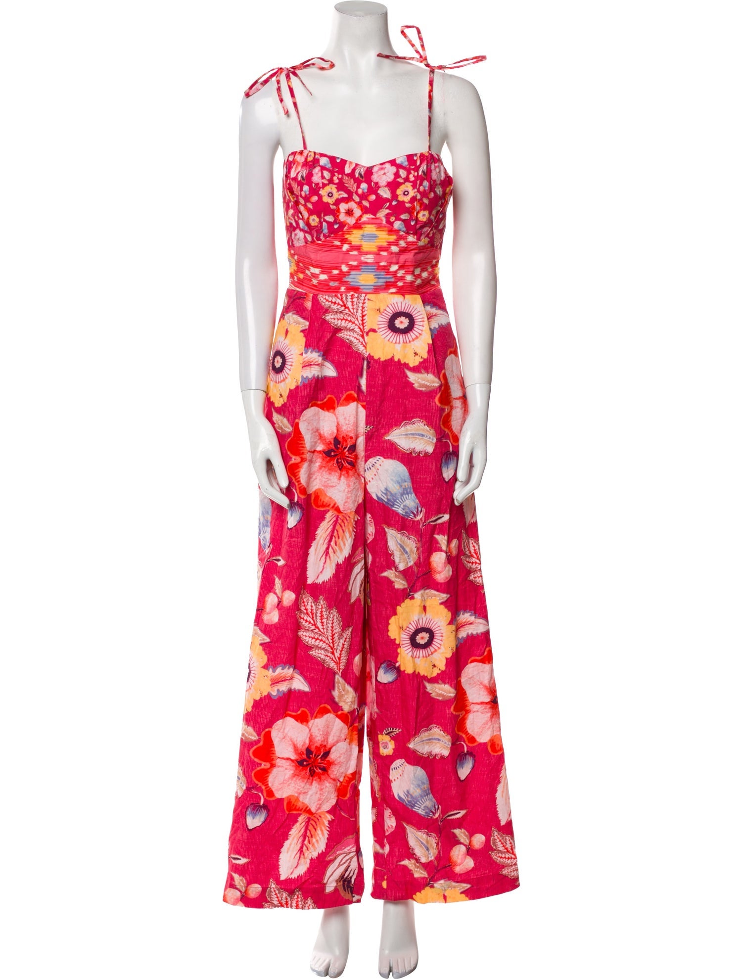 Ranna Gill Printed Square Neckline Jumpsuit w/ Tags