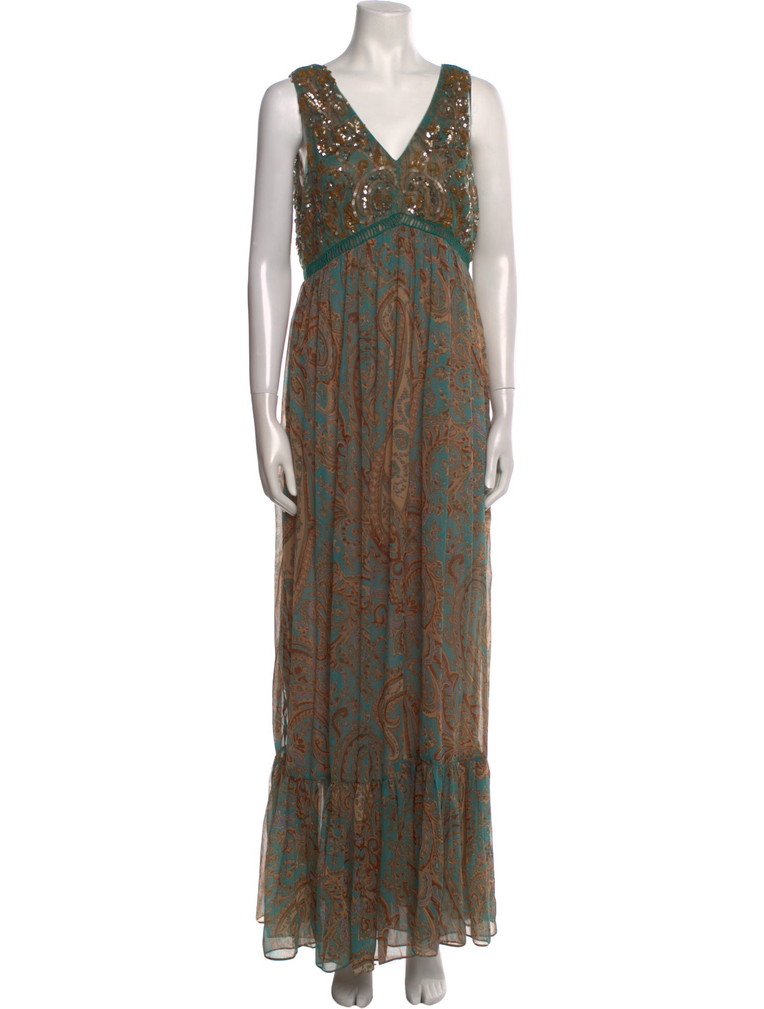 Ranna Gill Paisley Print Long Dress