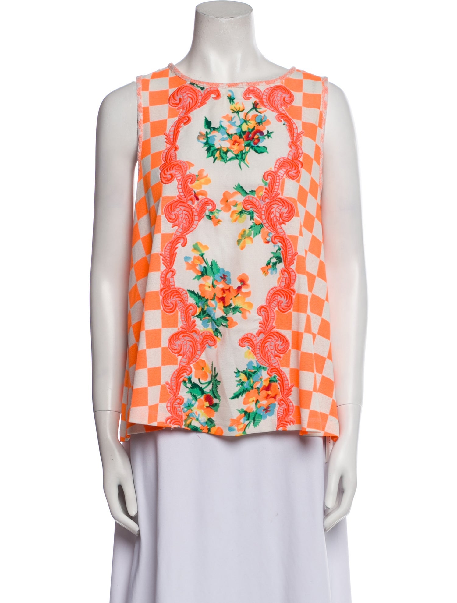 Ranna Gill Printed Scoop Neck Top