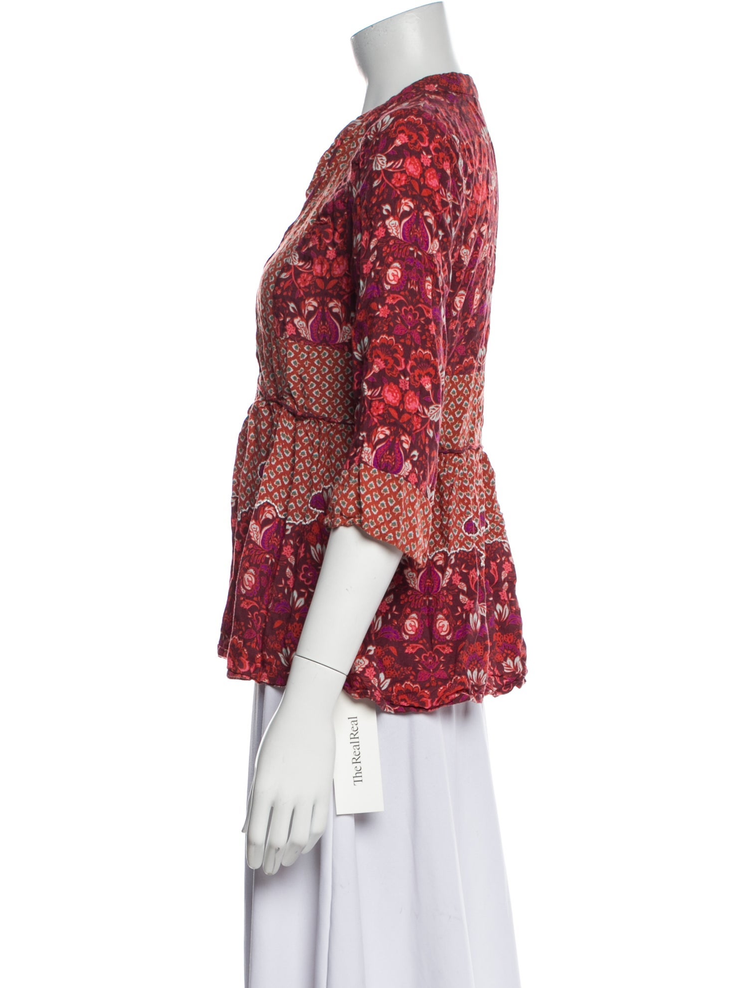 Ranna Gill Printed V-Neck Blouse