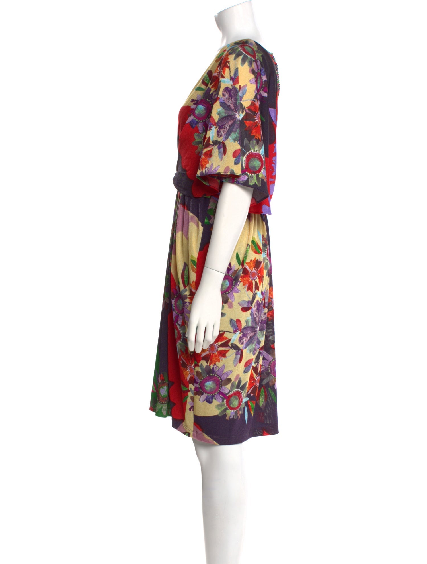 Ranna Gill Floral Print Mini Dress
