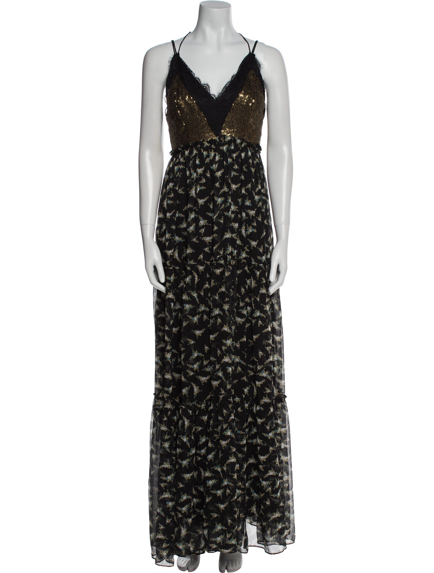 Ranna Gill Lace Pattern Long Dress