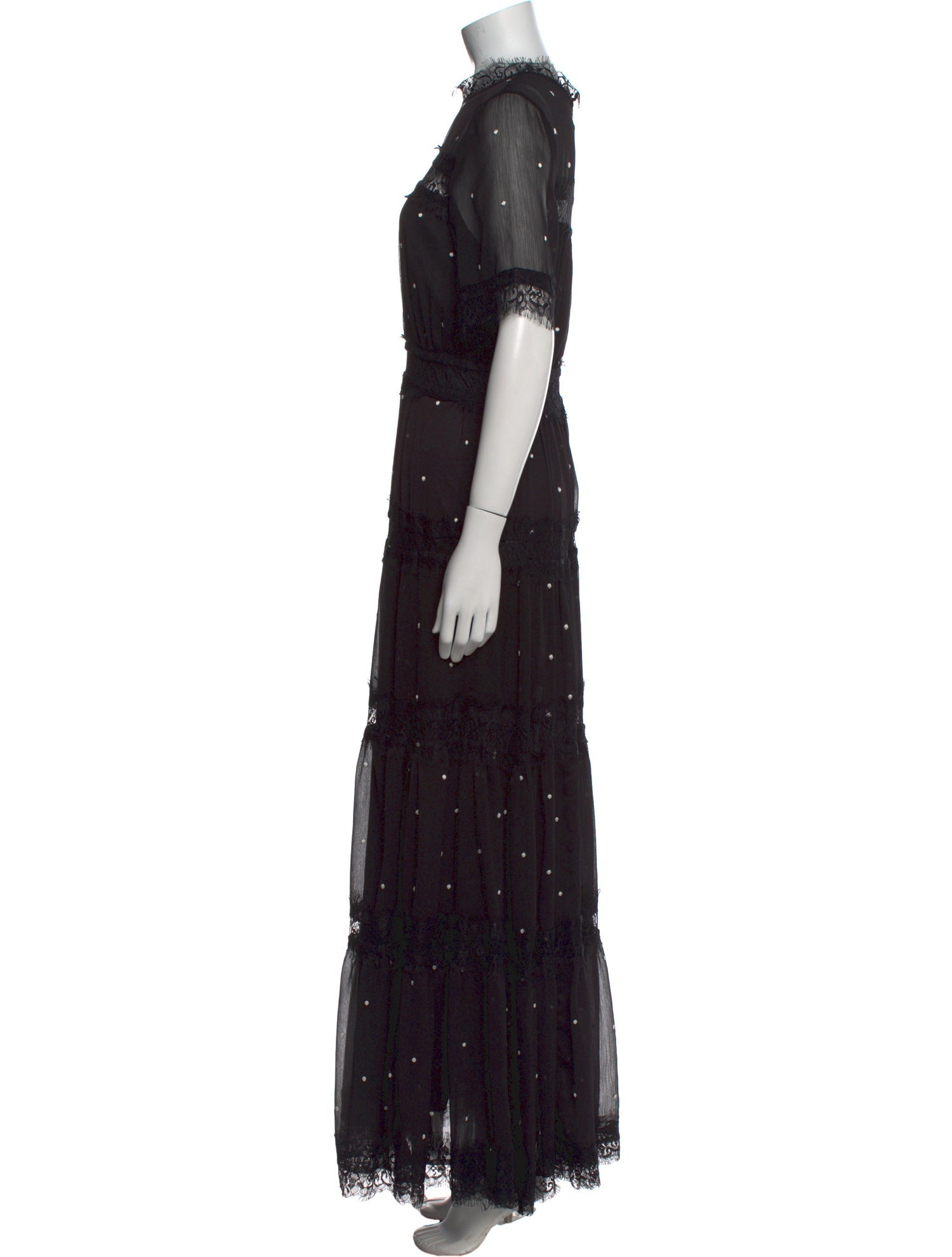 Ranna Gill Lace Pattern Long Dress