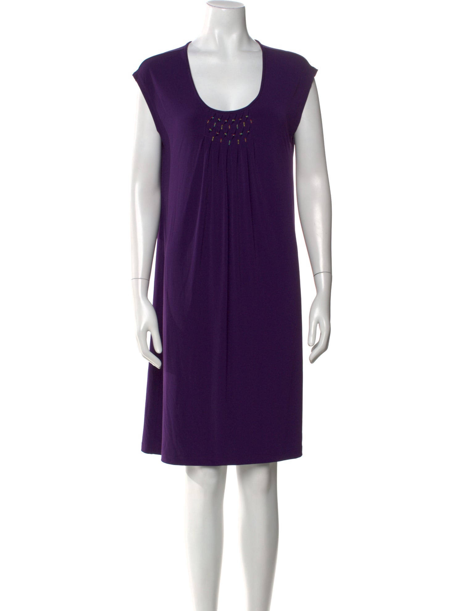 Ranna Gill Scoop Neck Knee-Length Dress