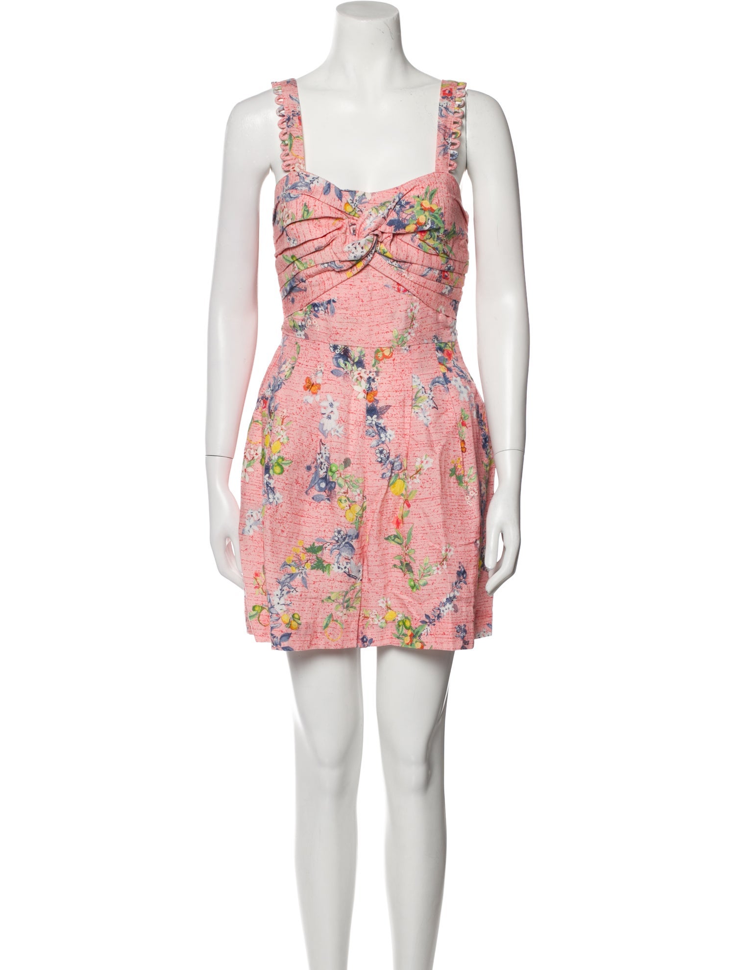 Ranna Gill Floral Print Square Neckline Romper