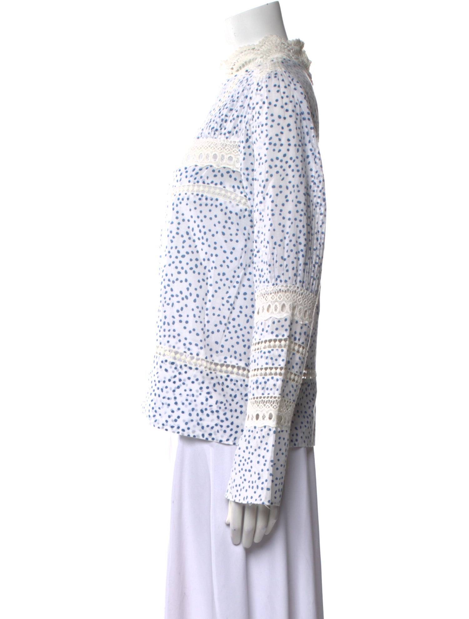 Ranna Gill Printed Mock Neck Blouse