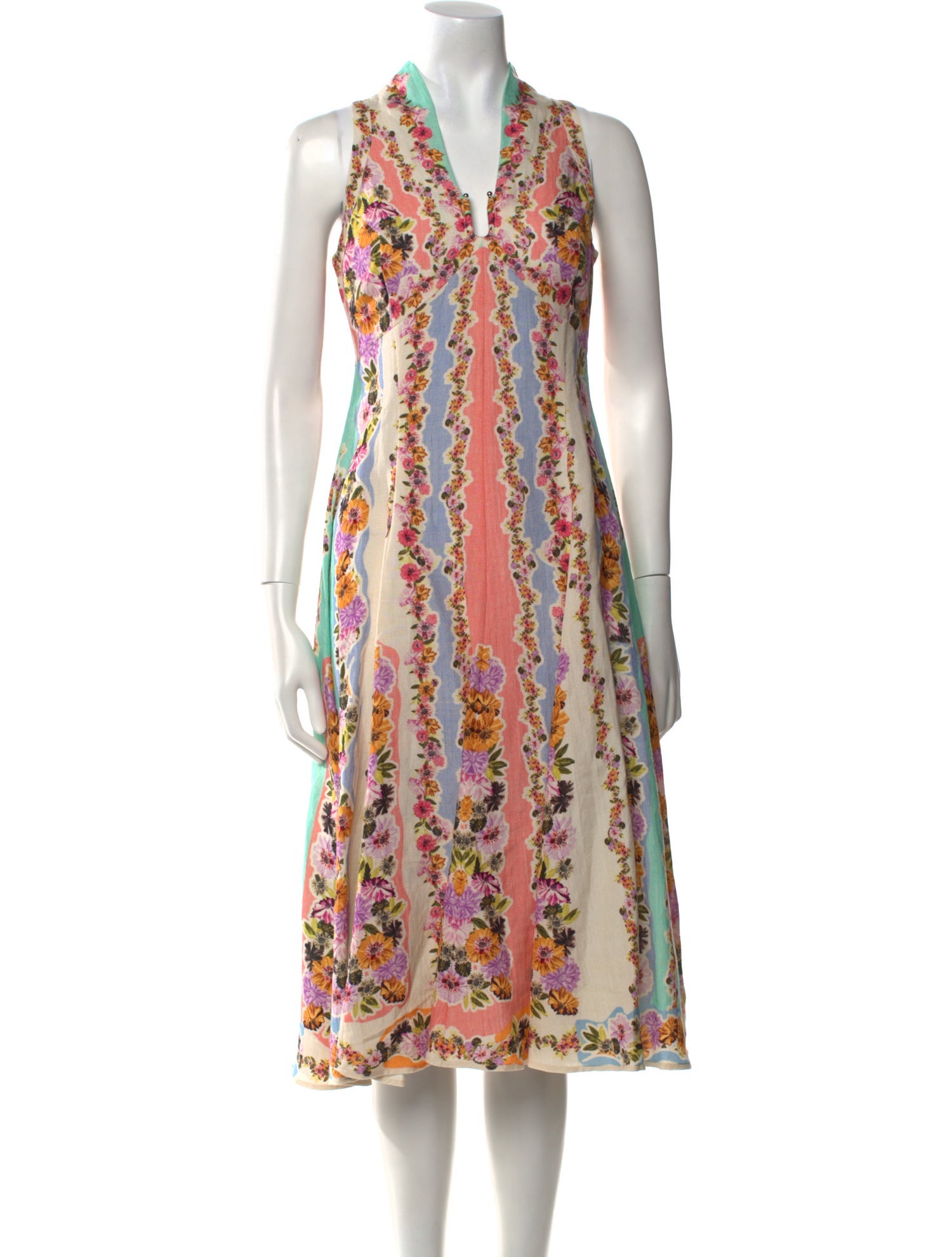 Ranna Gill Linen Midi Length Dress