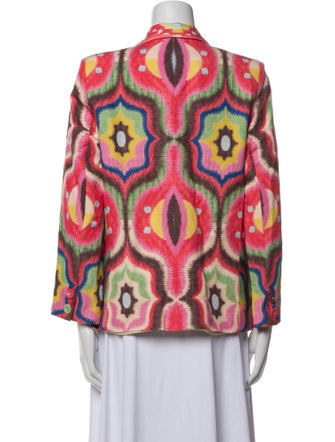 Ranna Gill Linen Printed Blazer