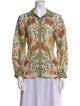 Ranna Gill Linen Printed Button-Up Top
