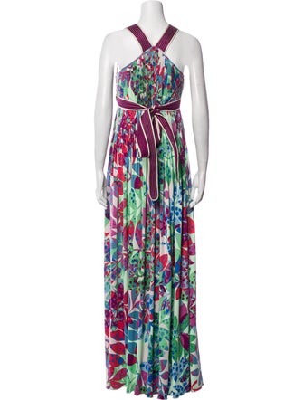 Ranna Gill Floral Print Long Dress