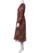 Ranna Gill Animal Print Midi Length Dress
