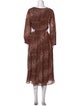 Ranna Gill Animal Print Midi Length Dress