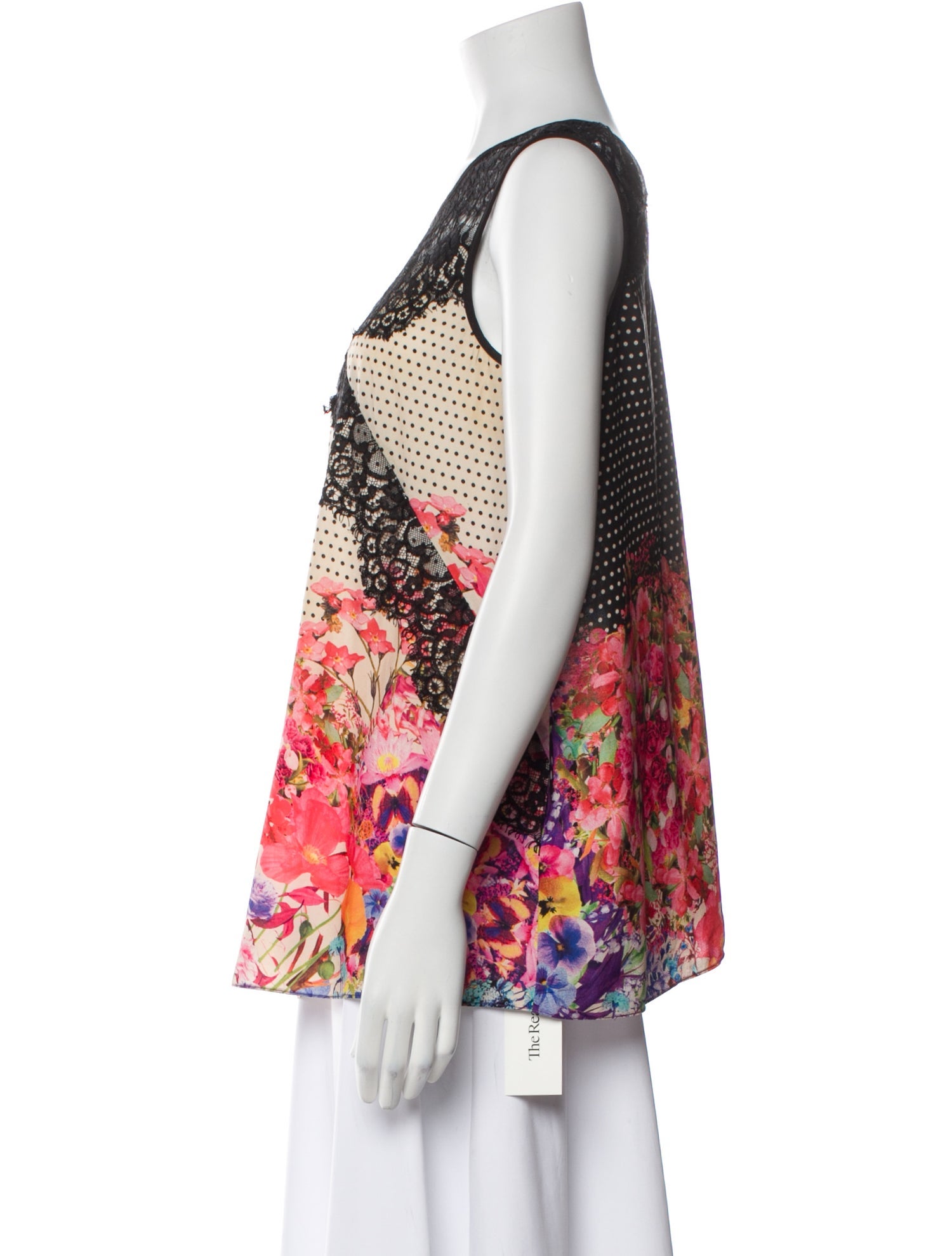 Ranna Gill Printed Scoop Neck Blouse