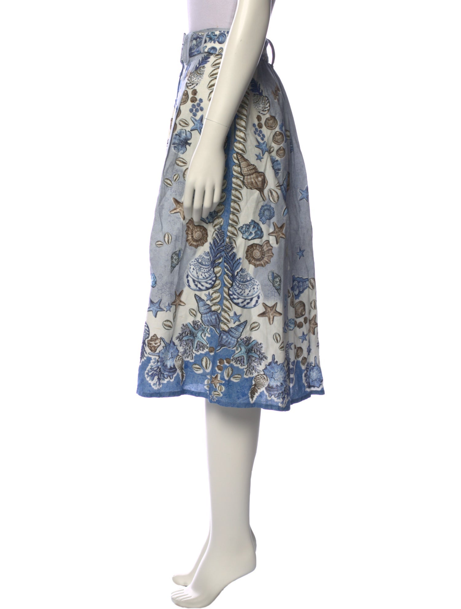 Ranna Gill Printed Knee-Length Skirt