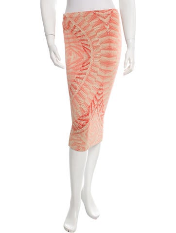 Ronny Kobo Textured Patterned Skirt